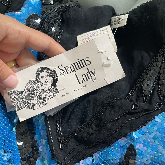 NWT vintage sequin butterfly top - Picture 7 of 7